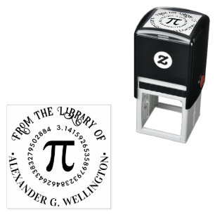 Pi Math Symbol Greek Letter Library Book Name Self-inking Stamp