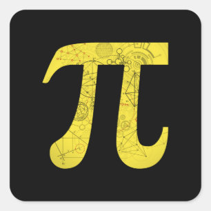 Pi - Math Symbols Square Sticker