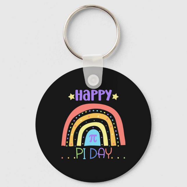 Pi Math Teacher Students Funny International Happy Key Ring (Front)