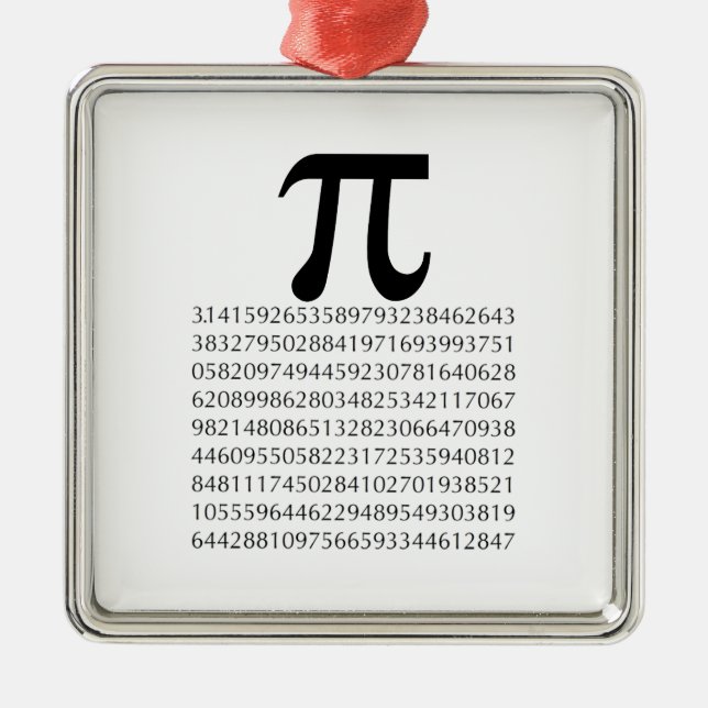 pi  maths metal tree decoration (Front)