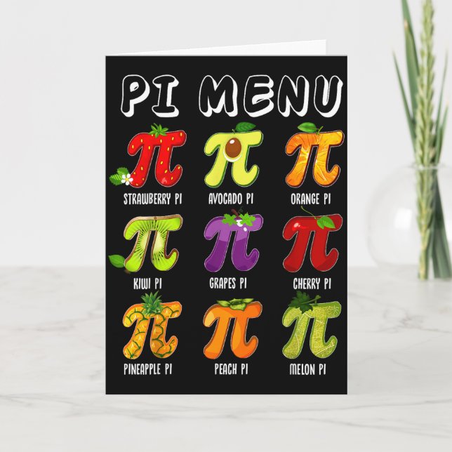 Pi Menu 3.14 Pi Symbol Funny Fruit Teacher Kid Mat (Front)