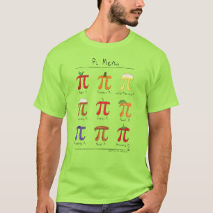Pi Menu Cute Math Pi Day Men's T-Shirt