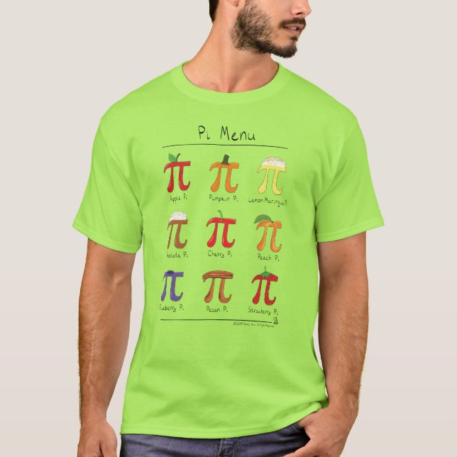 Pi Menu Cute Math Pi Day Men's T-Shirt (Front)