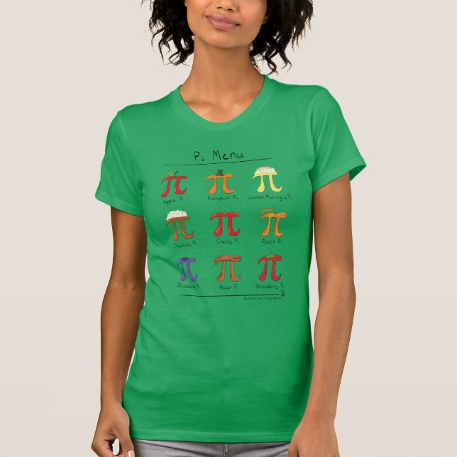 Pi Menu Cute Math Pi Day Women's T-Shirt (Front)