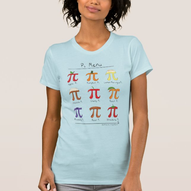 Pi Menu Cute Math Pi Day Women's T-Shirt (Front)
