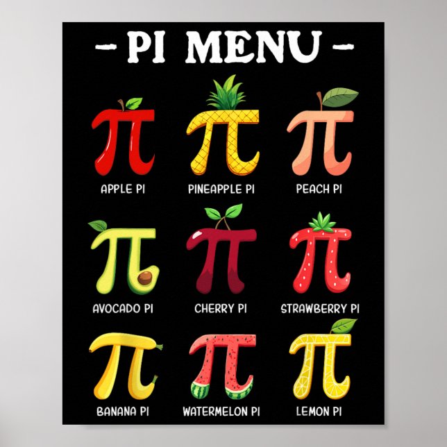 Pi Menu Pi Day 3  Poster (Front)