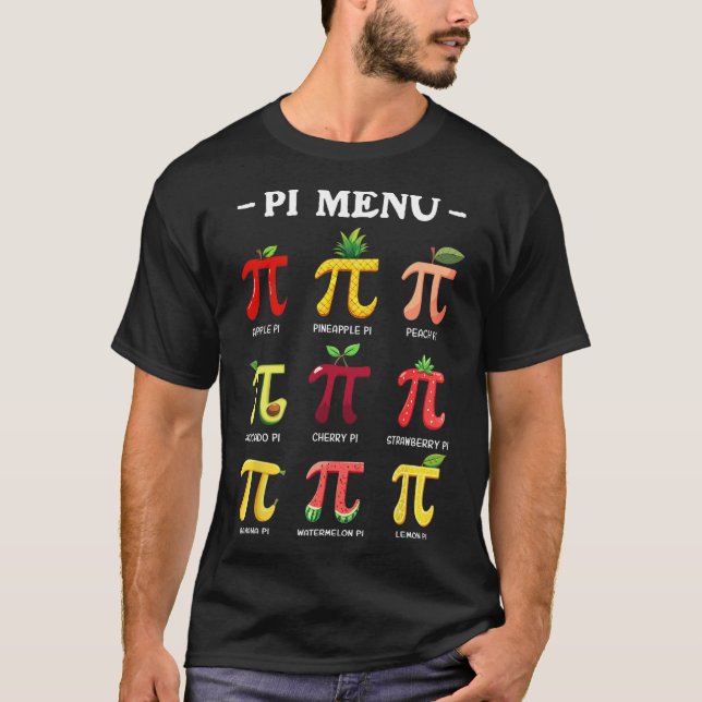 Pi Menu Pi Day 3  T-Shirt (Front)