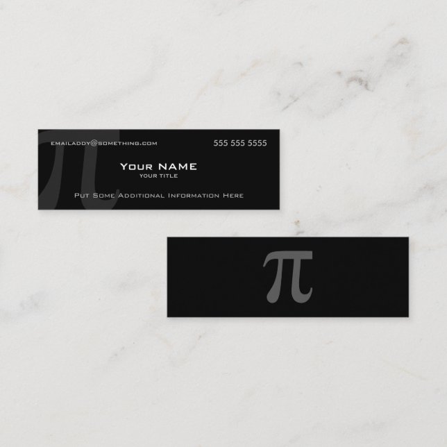 Pi Mini Business Card (Front/Back)