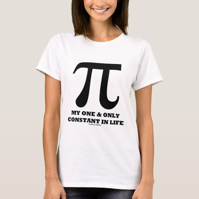 Pi My One And Only Constant In Life (Math Humour) T-Shirt (Front)