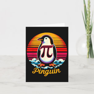 Pi-nguin Pi Penguin Day Irrational Number Pi Symbo Card
