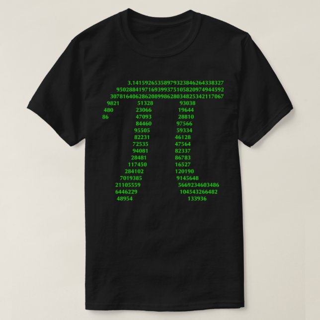 Pi number 314 math quotes 4 T-Shirt (Design Front)