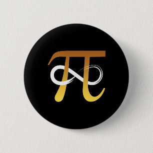 Pi Number 3.14 Infinity Symbol Funny Math Geek Gif 6 Cm Round Badge