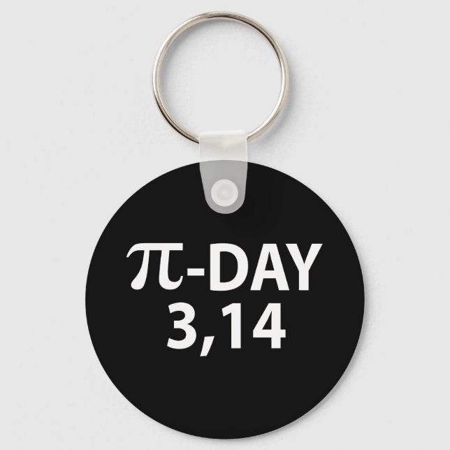 Pi number as pi day key ring (Front)