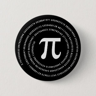 Pi Number Design 6 Cm Round Badge