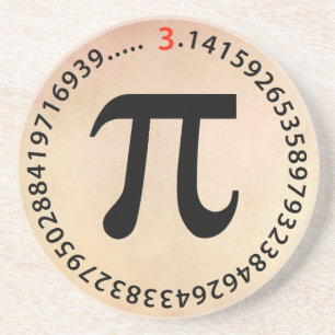 Pi Number Design Coaster