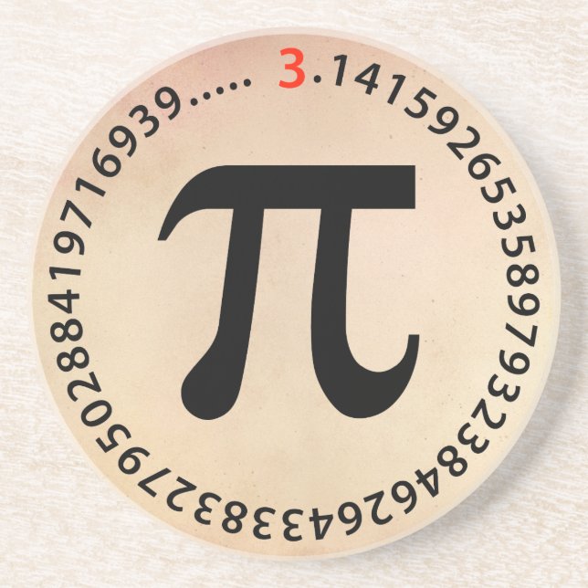 Pi Number Design Coaster (Front)