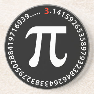 Pi Number Design Coaster