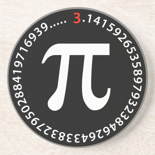 Pi Number Design Coaster (Front)