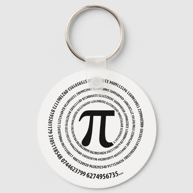 Pi Number Design Key Ring (Front)