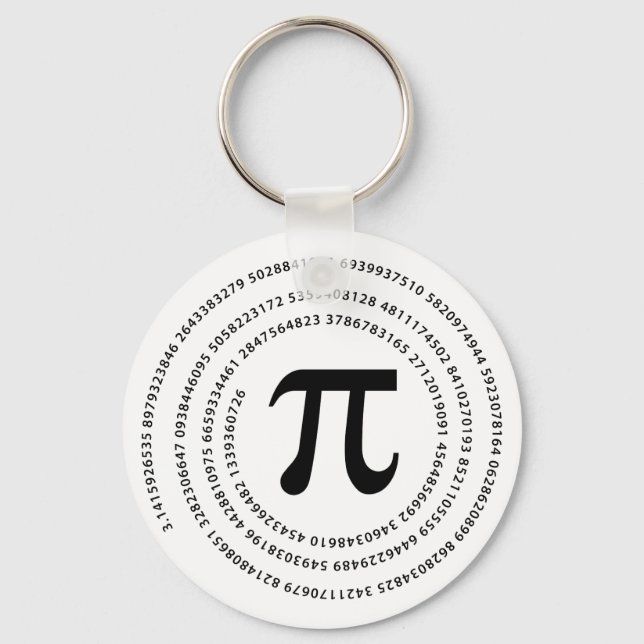 Pi Number Design Key Ring (Front)