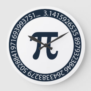 Pi Number Design Large Clock