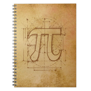 Pi Number Drawing Spiral Notebook