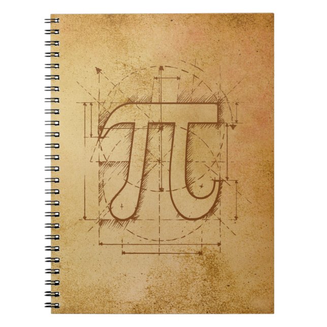 Pi Number Drawing Spiral Notebook (Front)