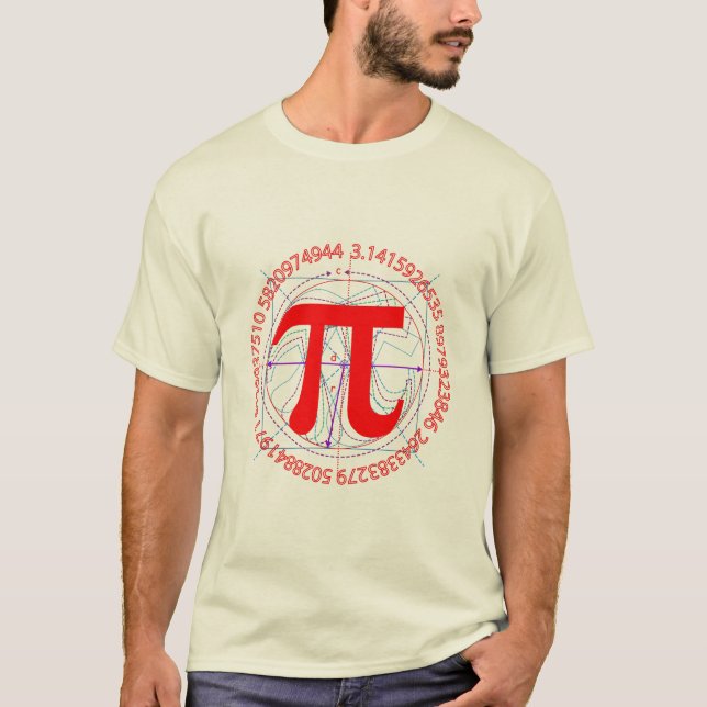 Pi Number Drawing T-Shirt (Front)