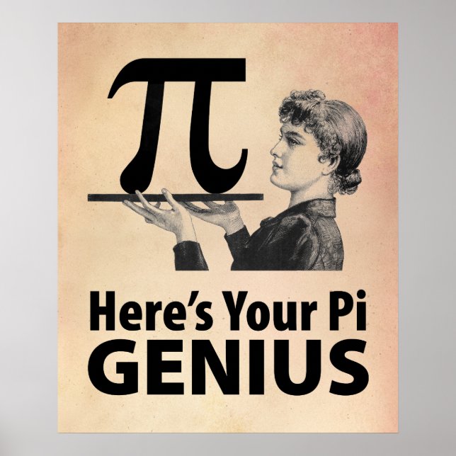 Pi Number Humor Poster (Front)