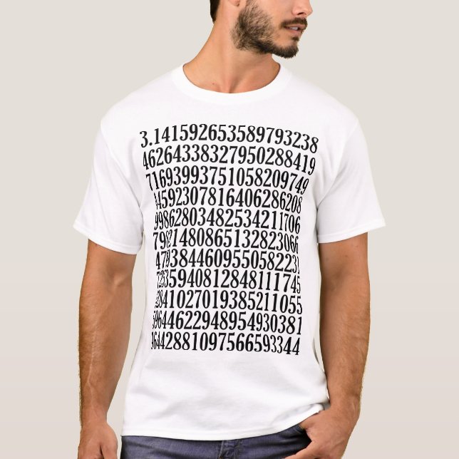 Pi Numbers T-shirt Math Science Geek Pi Numbers (Front)