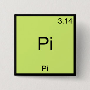 Pi - Pi Funny Math Element Chemistry T-Shirt 15 Cm Square Badge