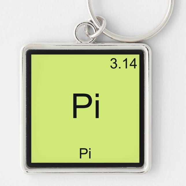 Pi - Pi Funny Math Element Chemistry T-Shirt Key Ring (Front)