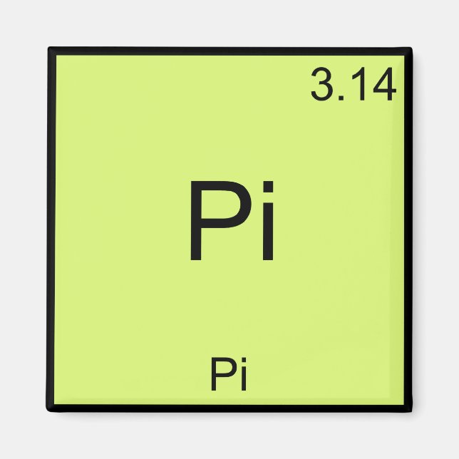 Pi - Pi Funny Math Element Chemistry T-Shirt Magnet (Front)