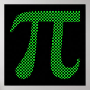 PI Pixel Chequerboard Poster