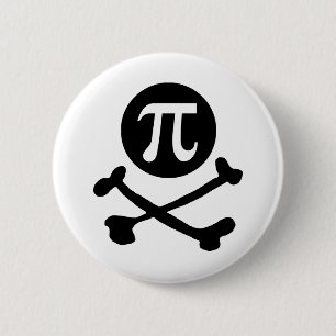 Pi-rate 6 Cm Round Badge