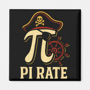 Pi Rate Funny Math Pirate Pi Day 3.14 Teacher  Magnet