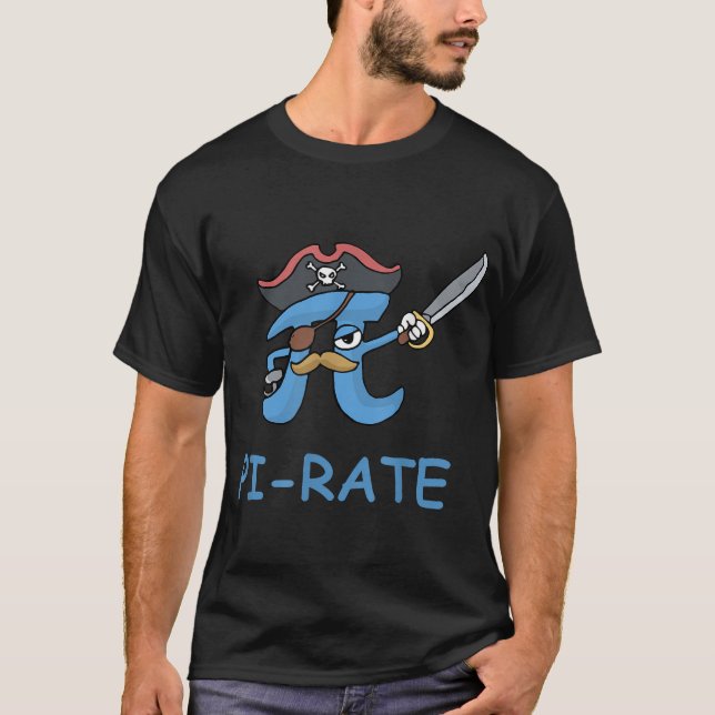 Pi Rate Pi Pirate  T-Shirt (Front)
