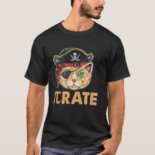 Pi Rate Pirate Cat Funny Math Lovers Cat Pirate T-Shirt