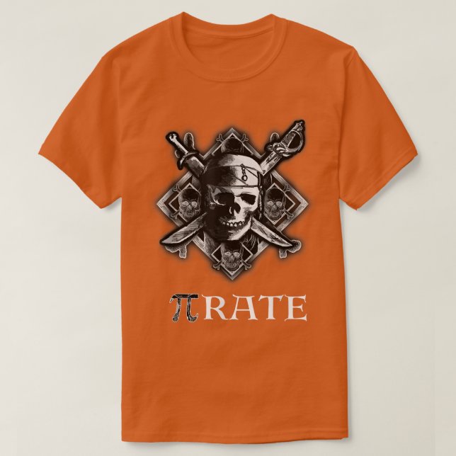 PI rate  Pirate Funny Cool Math Geek Nerd Gift  T-Shirt (Design Front)