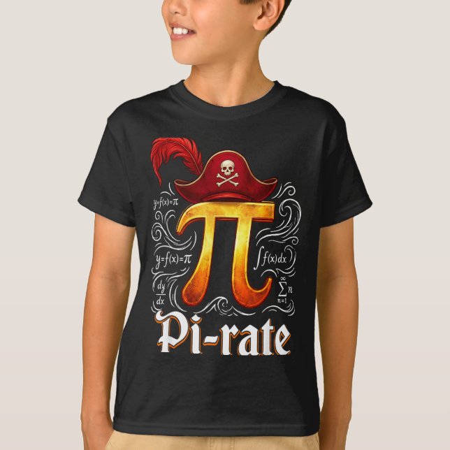 Pi Rate Science Student Math Teacher Funny Pi Day  T-Shirt (Front)