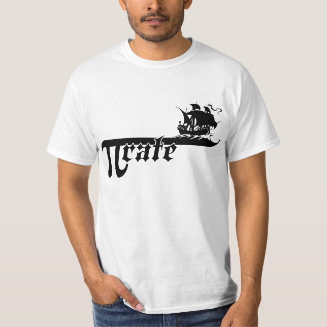 Pi rate ship T-Shirt (Front)