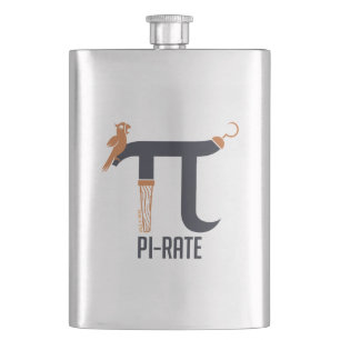 Pi-Rate Symbol Hip Flask