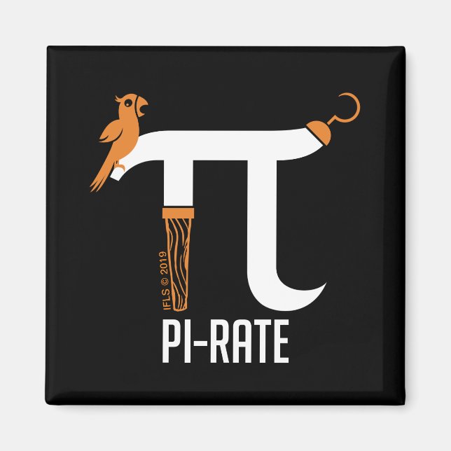 Pi-Rate Symbol Magnet (Front)