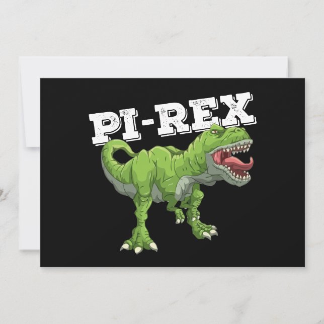 Pi Rex Day Dinosaur Math Mathematics Invitation (Front)