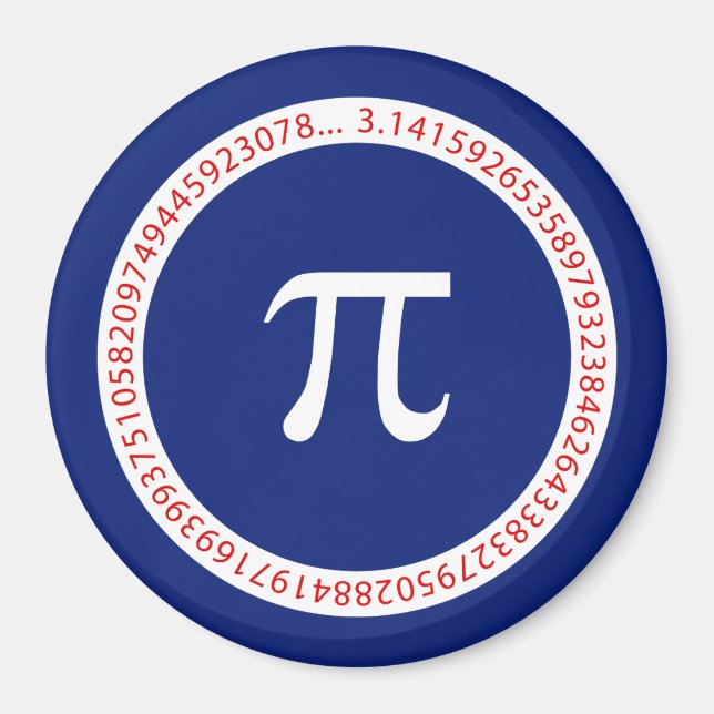 Pi Ring on Navy Blue Magnet (Front)