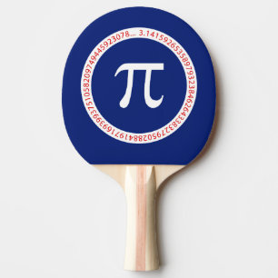 Pi Ring on Navy Blue Ping Pong Paddle