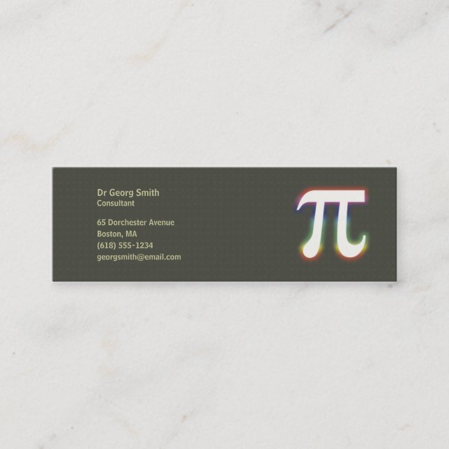 Pi - Scientist Business Card (Front)
