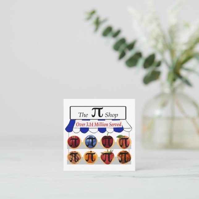 Pi Shop Square Business Card (Standing Front)