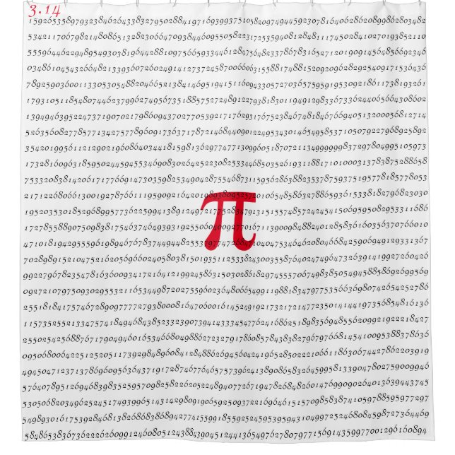 Pi Shower Curtain (Front)