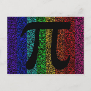 Pi Sign Black Postcard